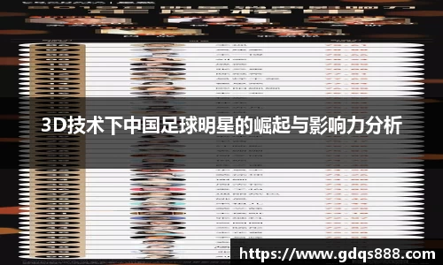3D技术下中国足球明星的崛起与影响力分析